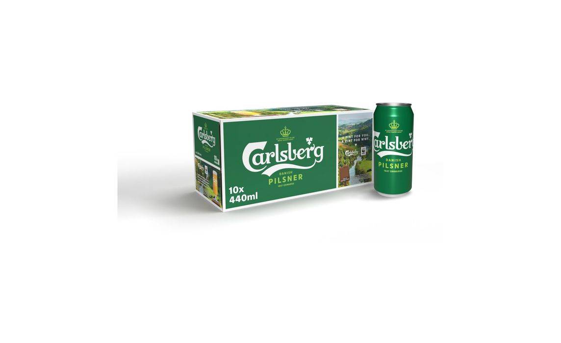 SAVE £3.50: Carlsberg Danish Pilsner Lager Beer 10 x 440ml (406233)