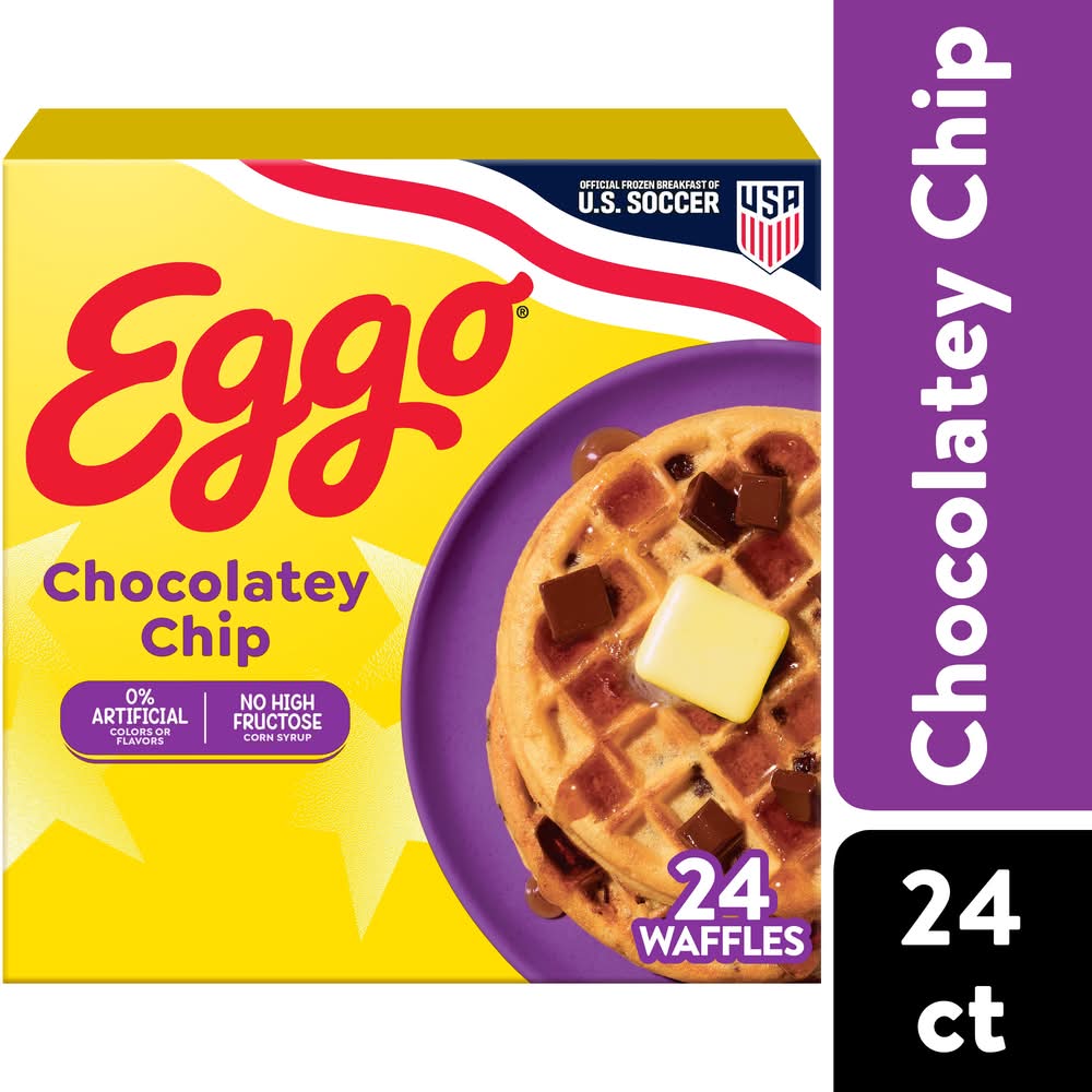 Kellogg's Family pack Waffles, Chocolatey Chip (29.6 oz, 24 ct)
