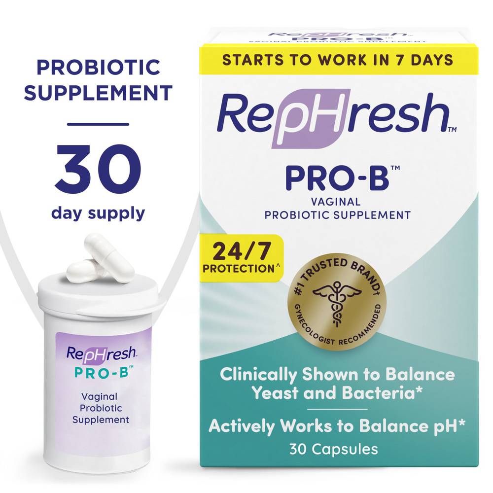 Rephresh Pro-B Feminine Probiotic Supplement Capsules (30 ct)