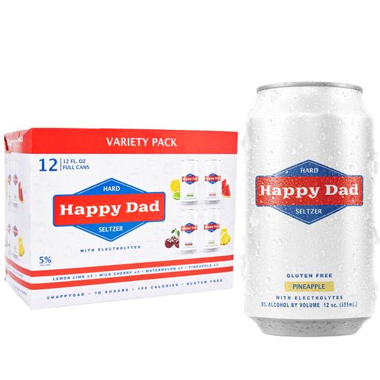 Happy Dad Hard Seltzer Variety 12pk 12oz Can 5.0% ABV