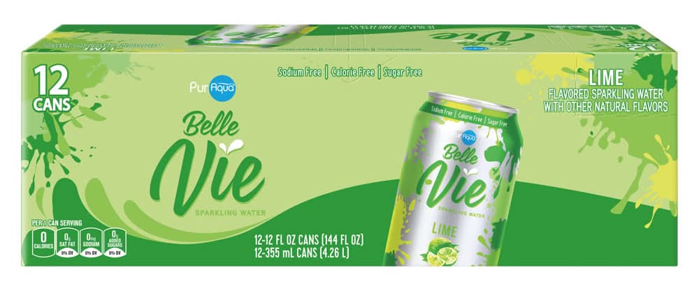 PurAqua Lime Belle Vie Sparkling Flavored Water