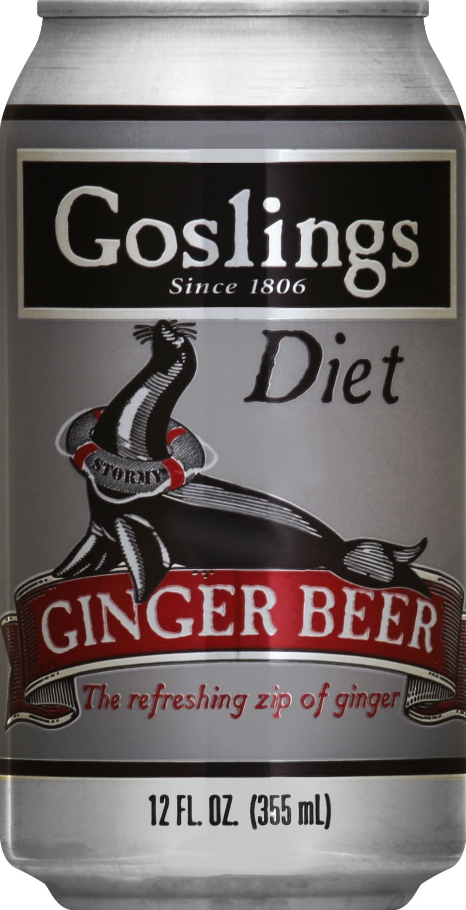 Goslings Diet Non-Alcoholic Soda, Ginger Beer (6 x 12 fl oz)