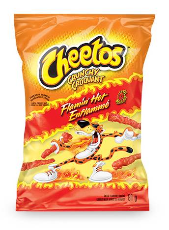 Cheetos Flamin Hot Crunchy Snacks, Cheese (81 g)