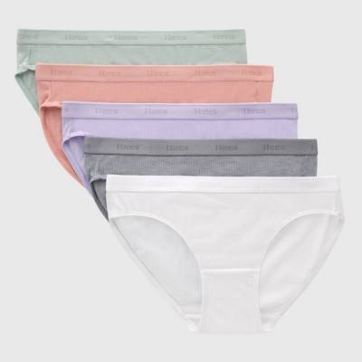 Hanes Originals Girls' 5pk SuperSoft Bikini Underwear 10