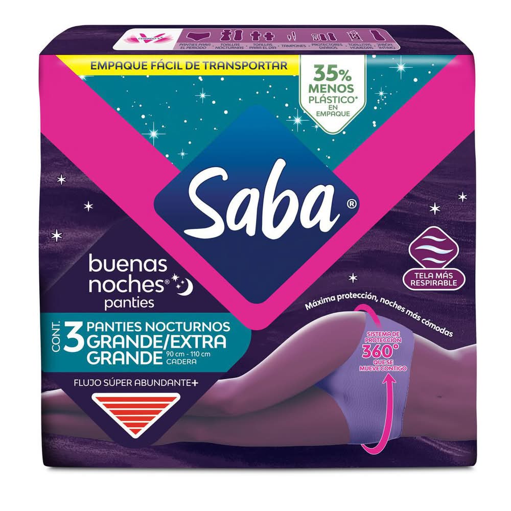 Saba · Panties buenas noches, Grande (3 un)