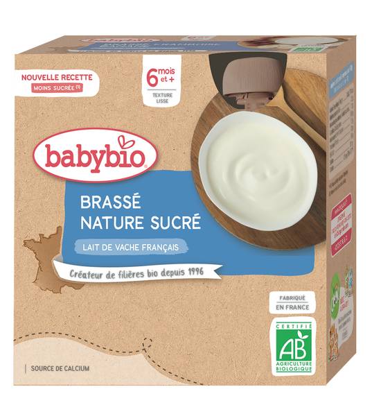 Babybio - Brassé nature sucré bio (6 mois et +)