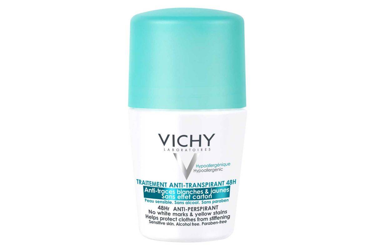 Vichy 48HR 'No Trace' Roll-On Anti-Perspirant for sensitive skin 50ml