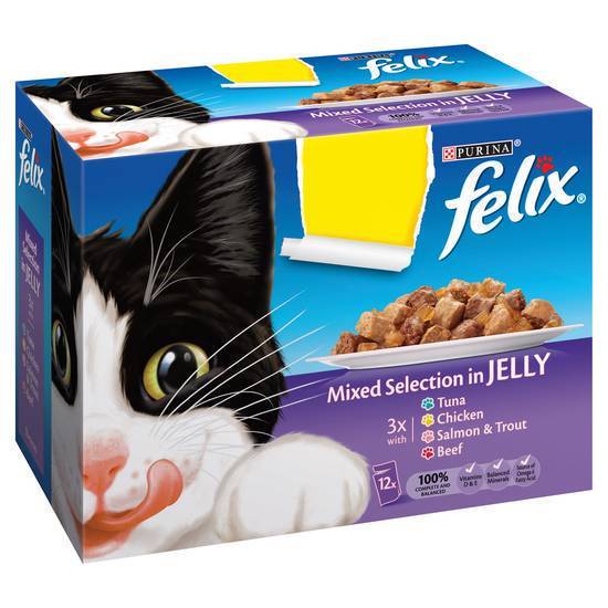 Purina Felix Mixed In Jelly Â£3.75 4 * 12x100 gms
