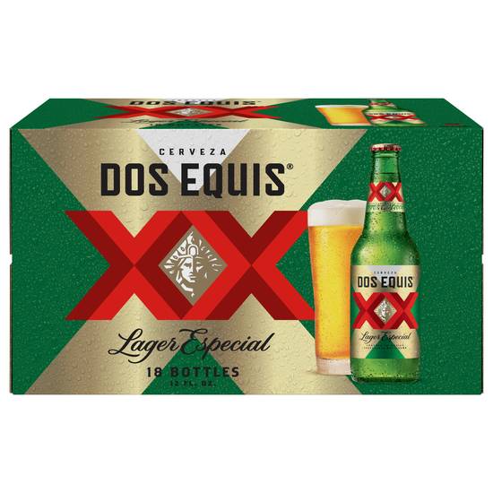 Dos Equis Lager Especial Beer (18 ct, 12 fl oz)