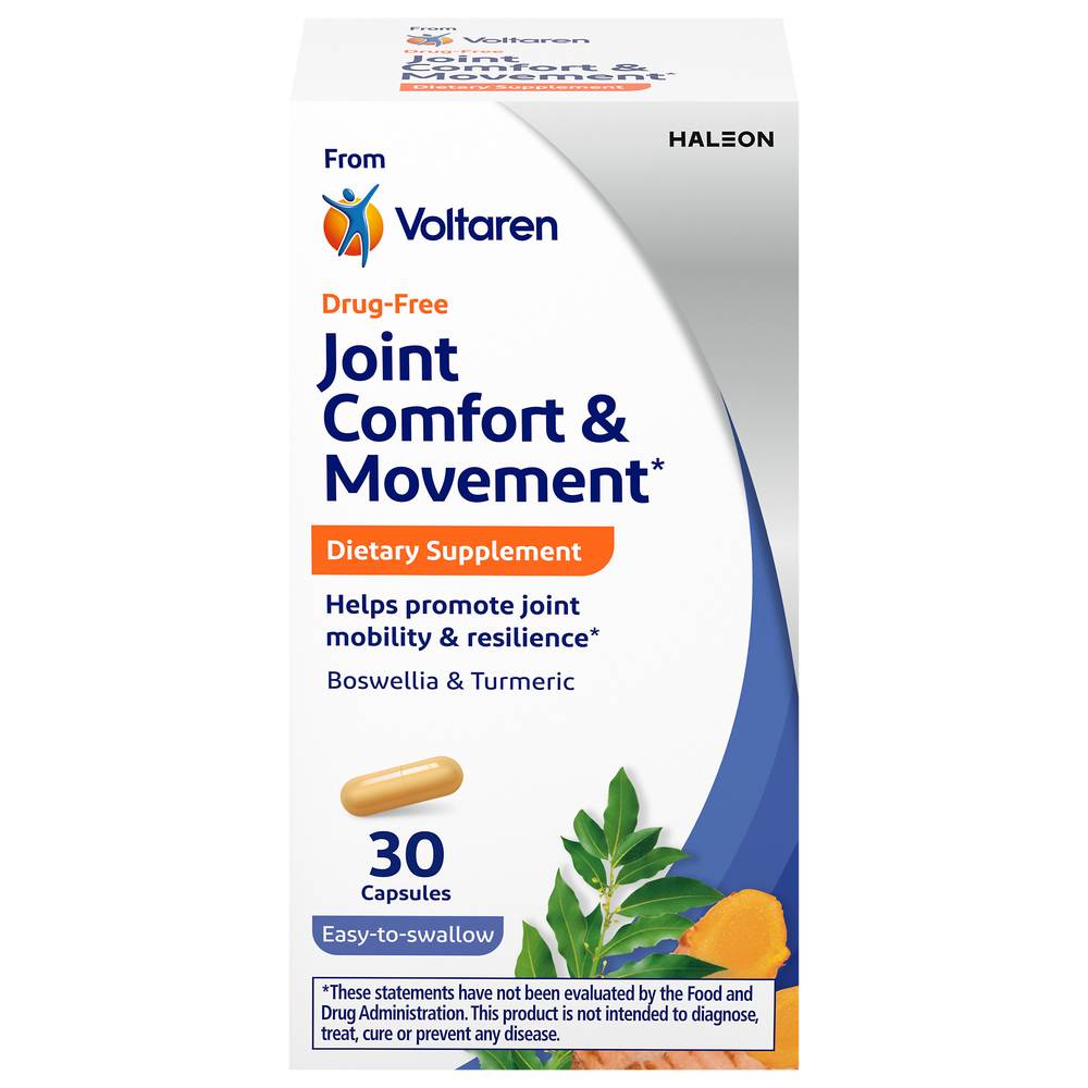 Voltaren Drug-Free Boswellia & Turmeric Joint Comfort & Movement (30 ct)