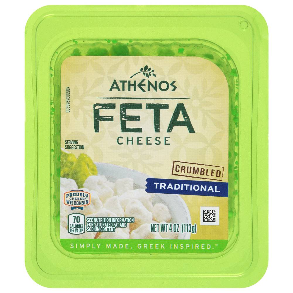 Athenos Traditional Feta Cheese Crumbled (4 oz)