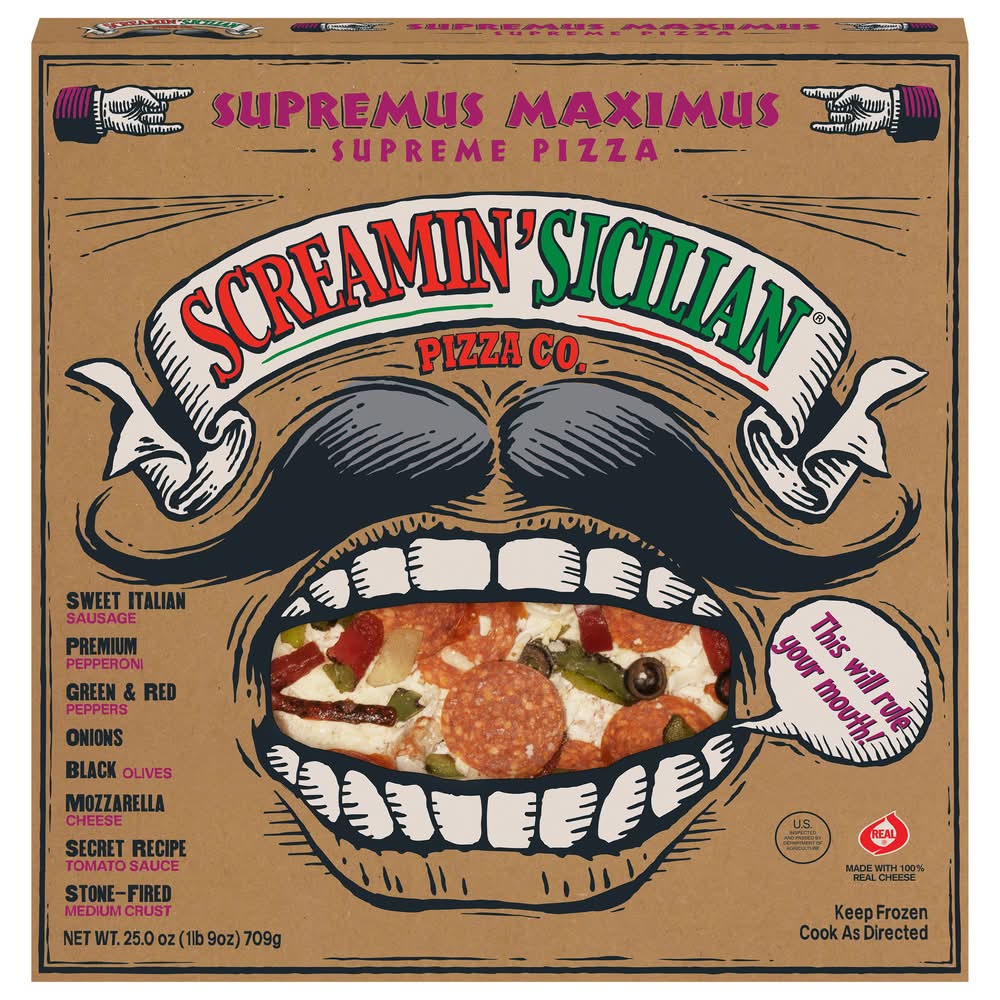 Screamin' Sicilian Pizza Co. Supreme Pizza, Supremus Maximus (25 oz)