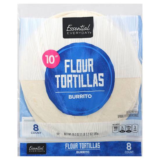 Essential Everyday 10" Burrito Flour Tortillas (8 ct)