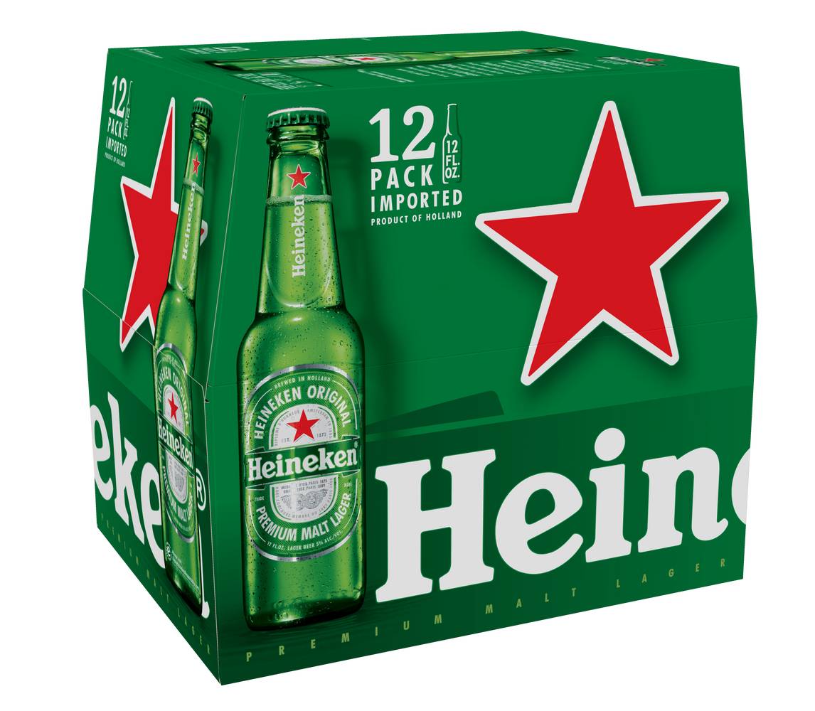 Heineken Premium Malt Lager Original Beer (12 pack, 12 fl oz)