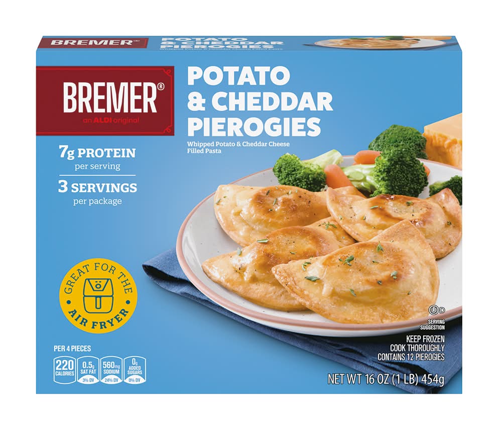 Bremer Frozen Pierogies, Potato & Cheddar (16 oz, 12 ct)