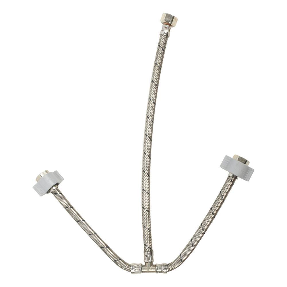 Coflex conector flexible t 1/2 x 1/2 x 1/2" plata (1 pieza)