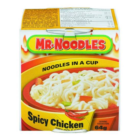 Mr. Noodles Spicy Chicken Noodles in a Cup (64 g)