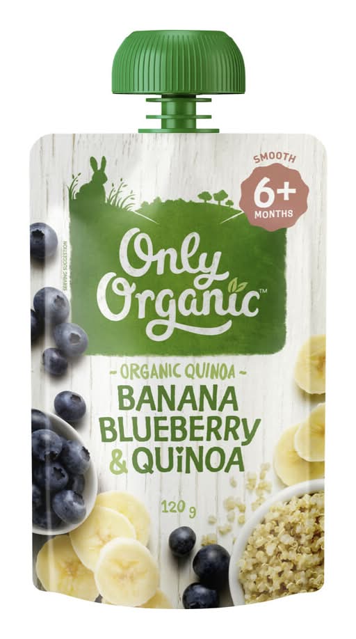 Only Organic 6 Months+ Banana Blueberry & Quinoa (120g)