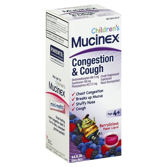 Mucinex Value Size Children's Very Berry Flavor Cough & Congestion
