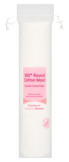 Sainsbury's Double Faced Cotton Wool Pads (100 pack)