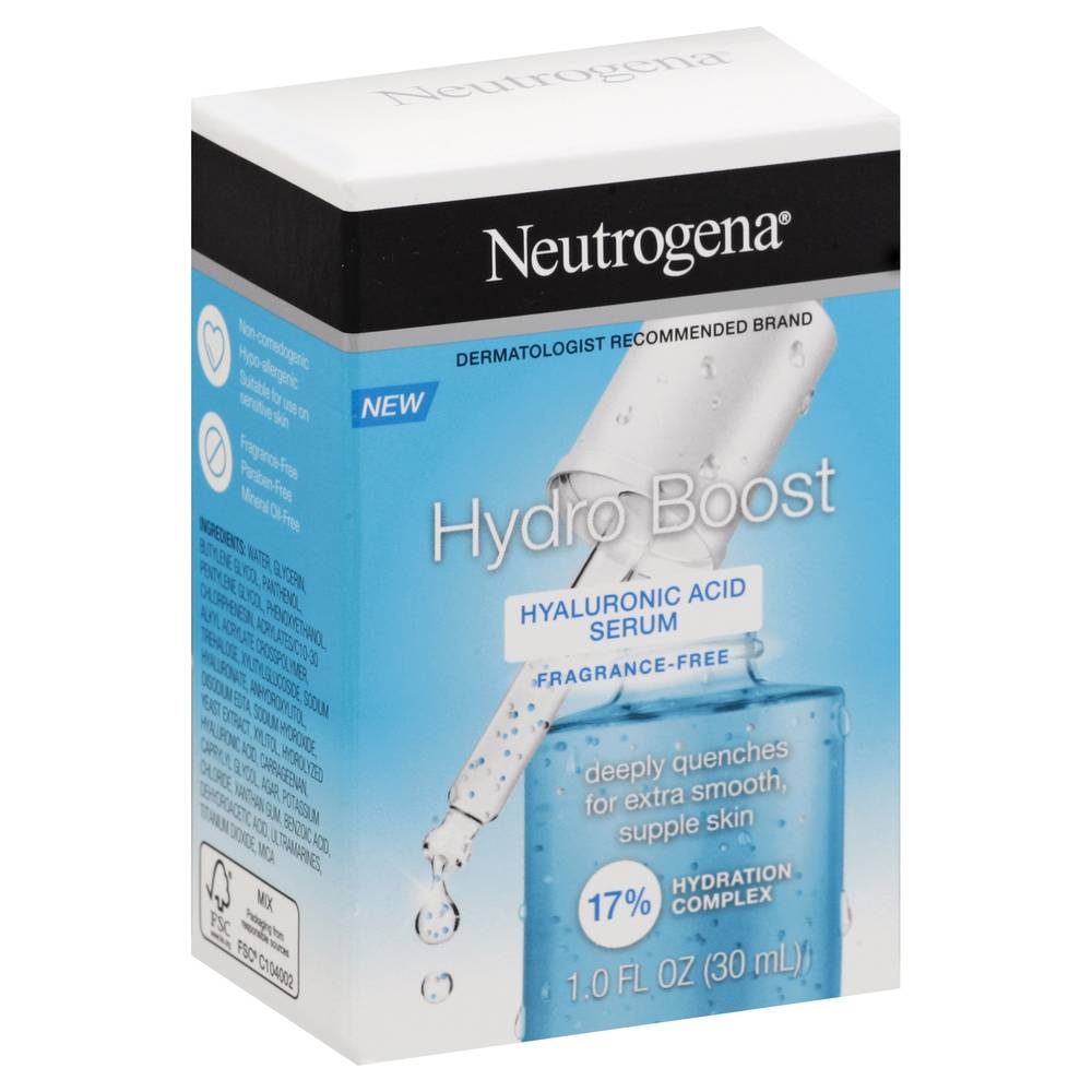 Neutrogena Hydro Boost Fragrance Free Hyaluronic Acid Serum (1 oz)