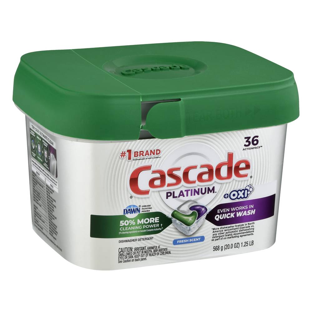 Cascade Dishwasher Detergent Pods (1.25 lbs, 36 ct)