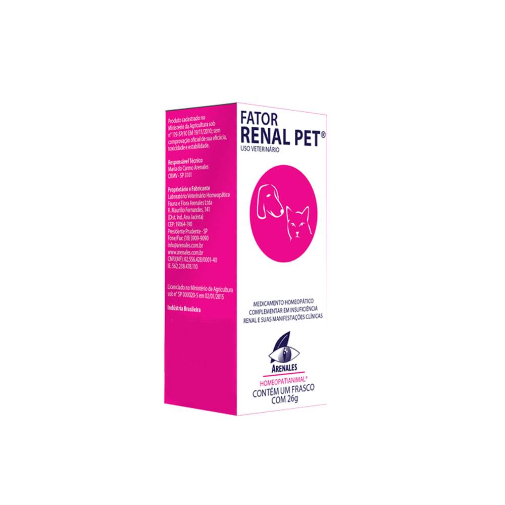 Arenales · Fator renal pet para cães e gatos (26 g)