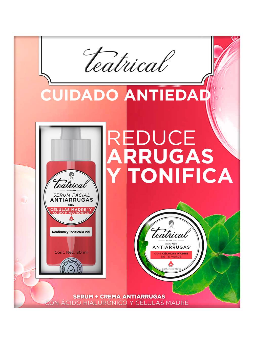 Teatrical pack sérum acido hialuronico + crema antiarrugas 100g