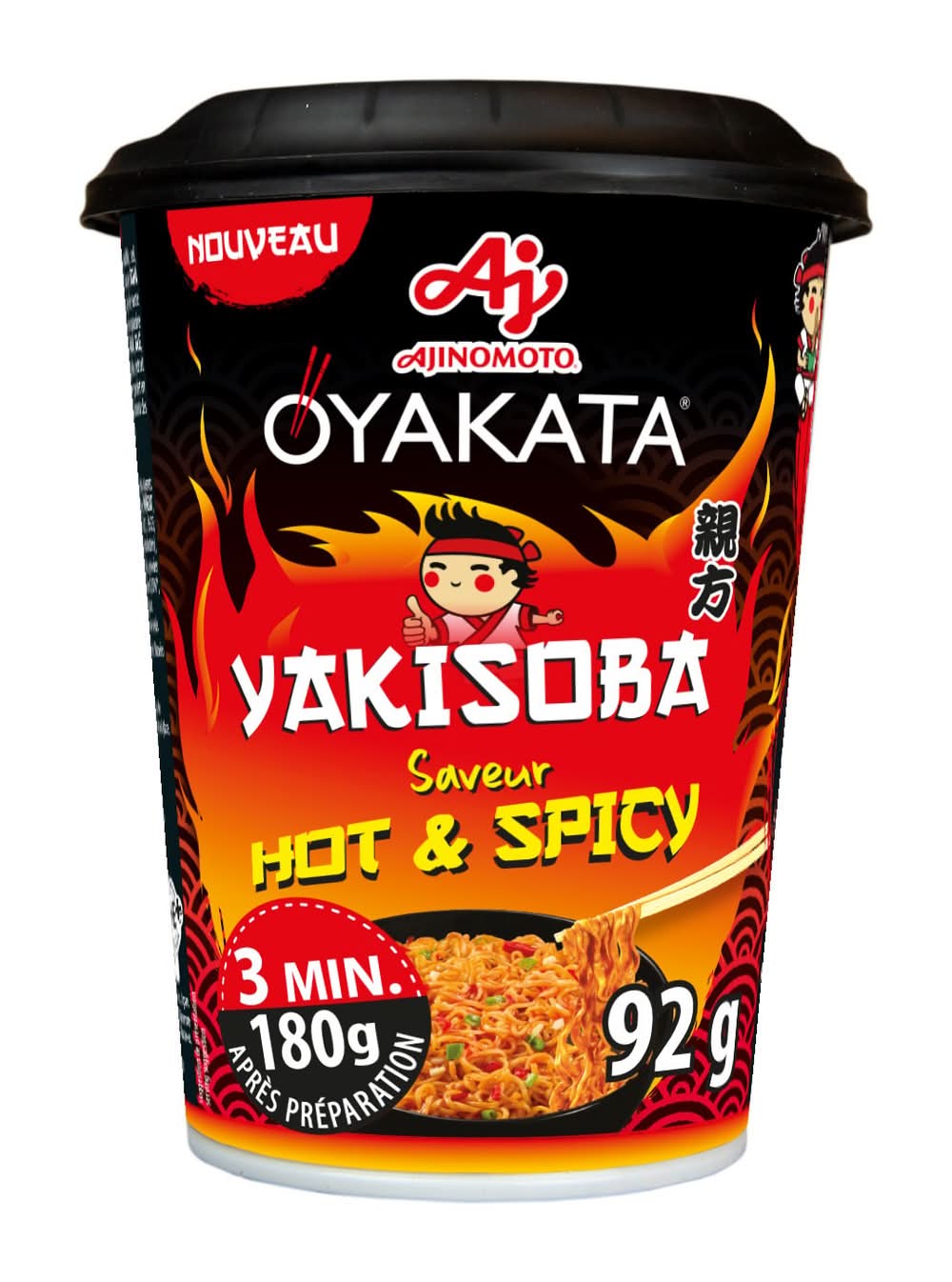 Oyakata - Nouilles instantanées yakisoba, épicé & relevé (92g)