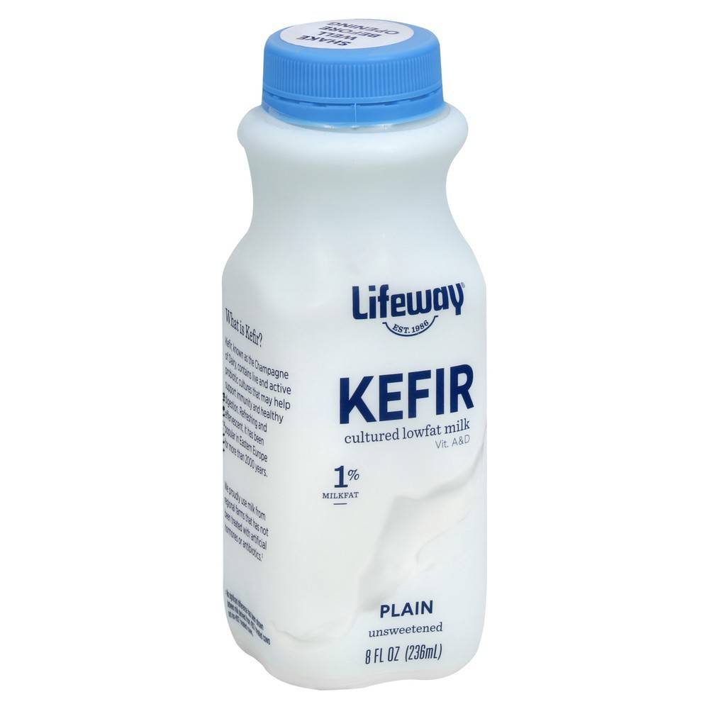 Lifeway Plain Unsweetened Kefir Cultured Low Fat Milk (8 fl oz)