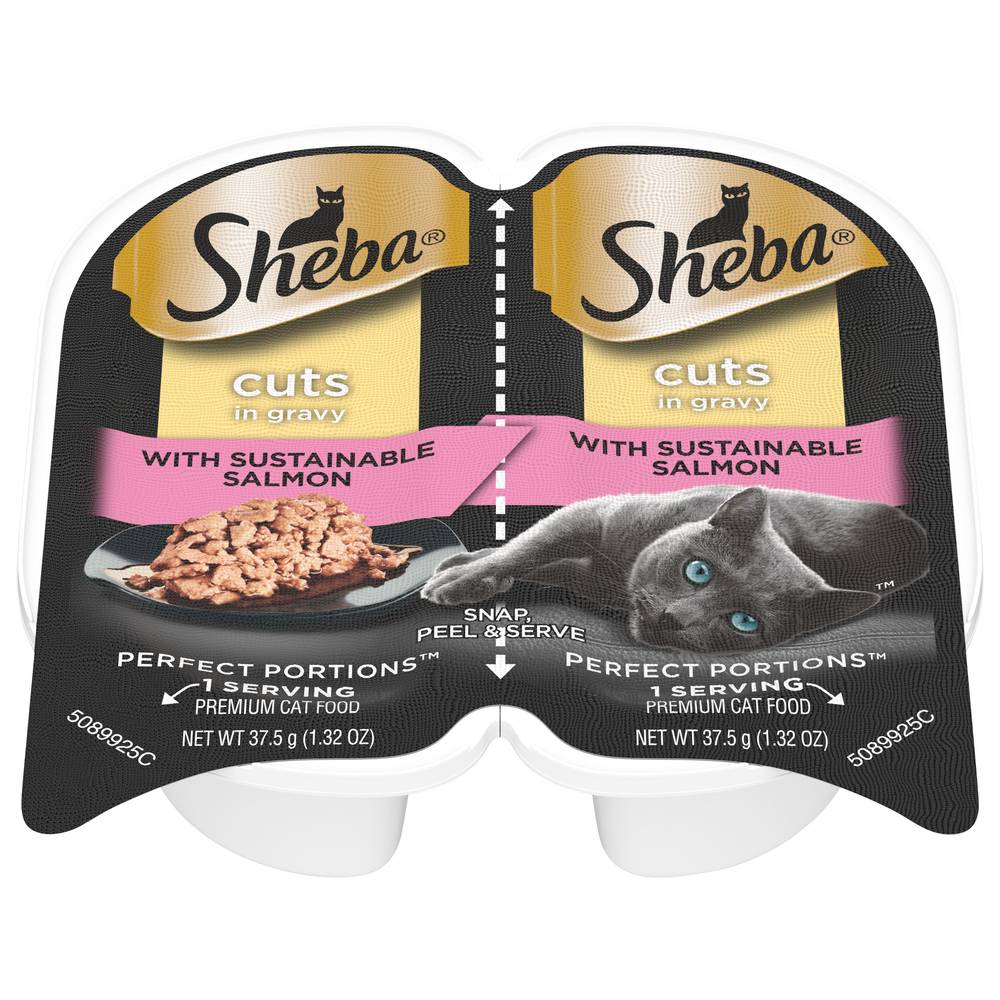 Sheba Cuts in Gravy Gourmet Salmon Entree Cat Food (2 ct, 37.5 g)