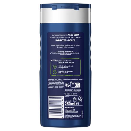Nivea - Men gel douche hydratant protect & care 3 en 1 (250 ml)