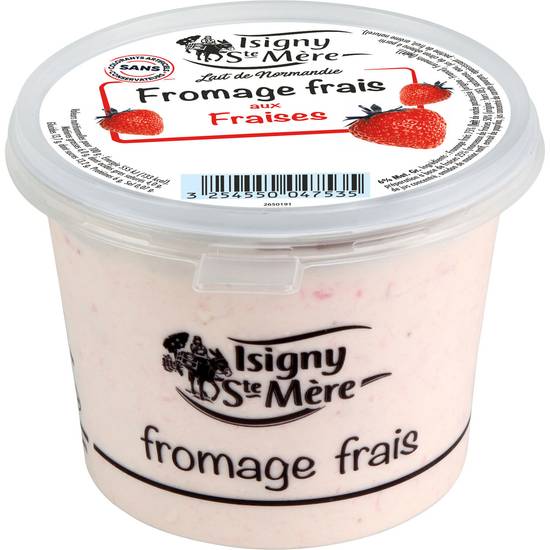 Isigny Sainte-Mère - Fromage frais de savoureux morceaux de fruit (fraise)