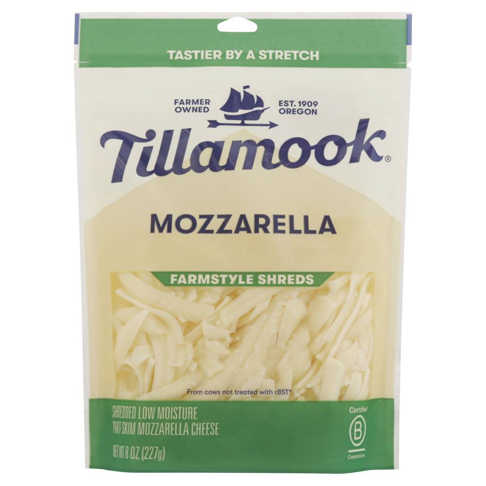 Tillamook Farmstyle Cut Mozzarella Shredded Cheese (8 oz)