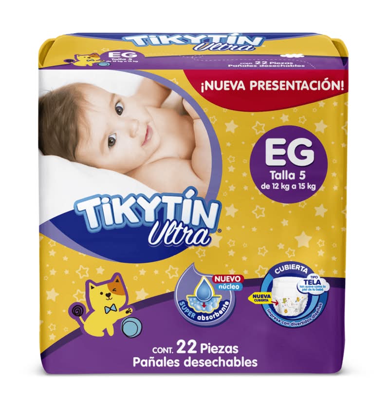 Tikytín · Pañales desechables, EG (22 un)