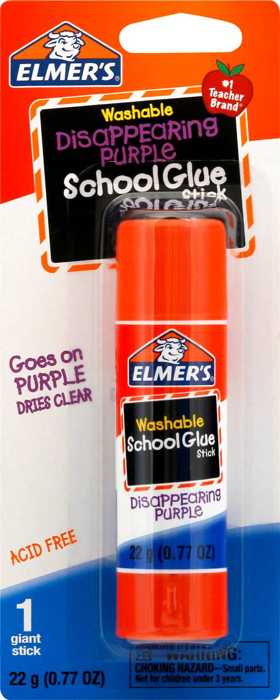 Elmer's Washable Disappearing Purple School Glue Stick