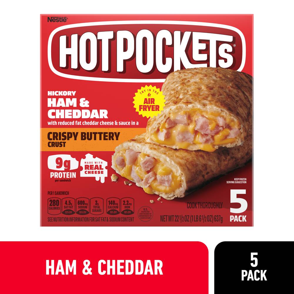 Hot Pockets Hickory Ham & Cheddar Sandwiches (637 g)