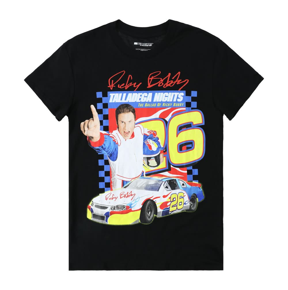 Talladega Nights: The Ballad of Ricky Bobby Graphic Tee Extra Large Black