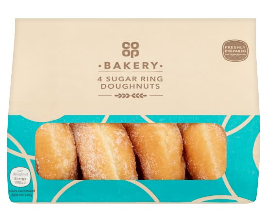 Co-op Sugar, Bakery Ring Doughnuts (4 pack)