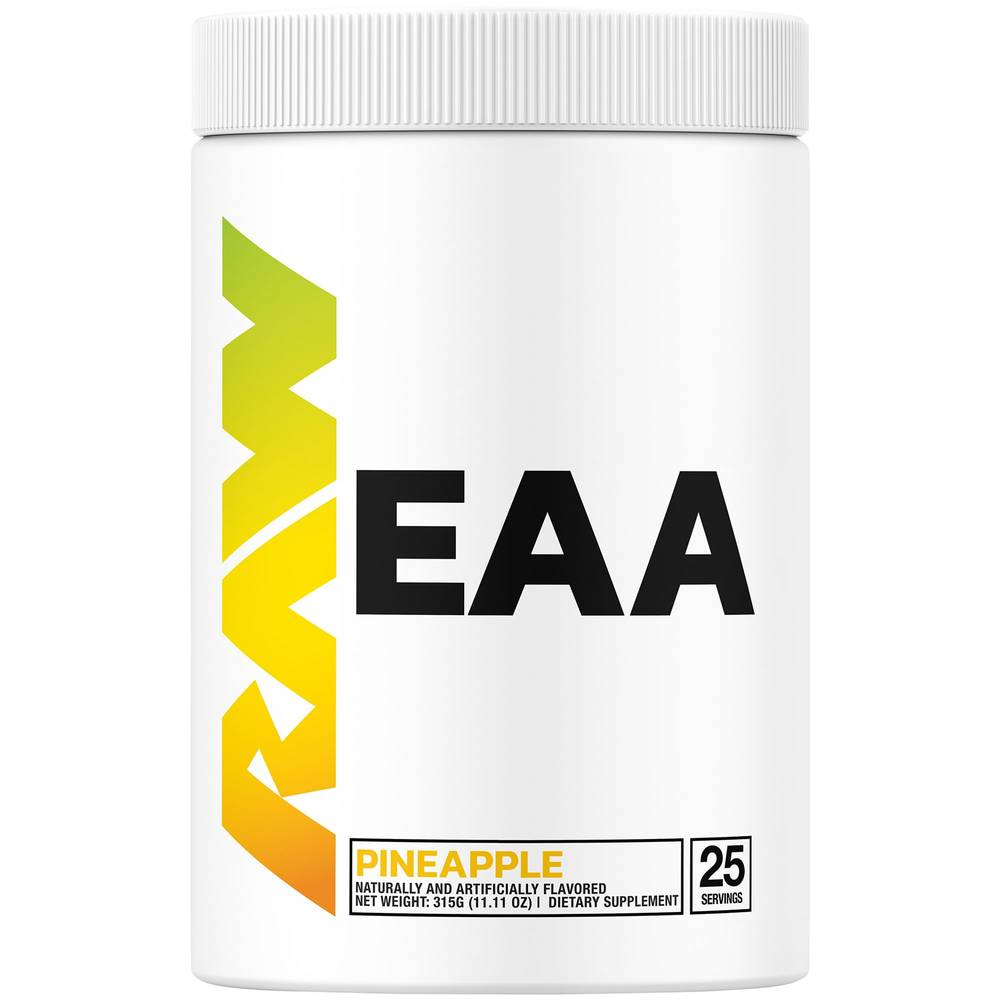 RAW Eaa Powder, Pineapple (11.11 oz)