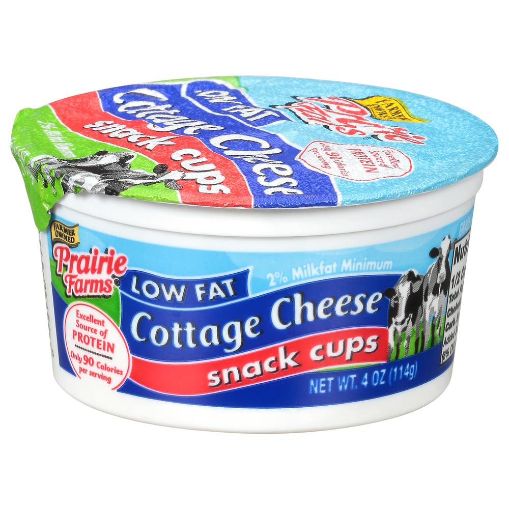 Prairie Farms Low Fat Cottage Cheese Snack Cups (4 oz)