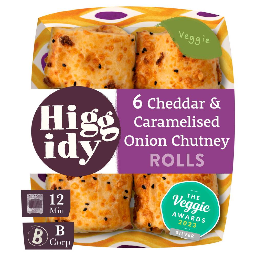 Higgidy Cheddar & Onion Chutney Rolls 160g