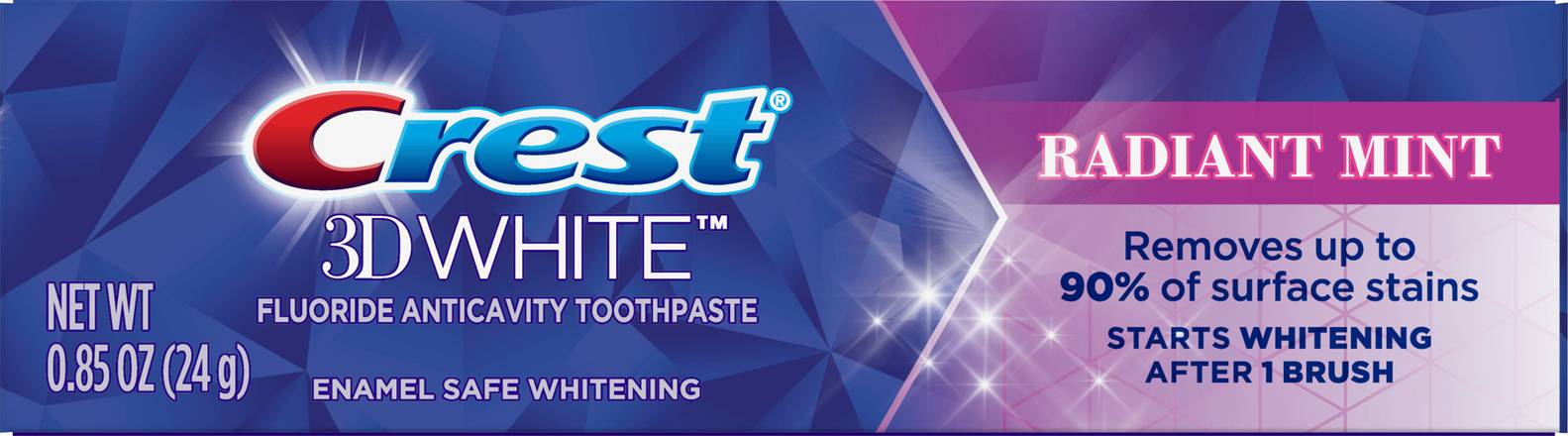 Crest 3D White, Whitening Toothpaste Radiant Mint (0.9 oz)