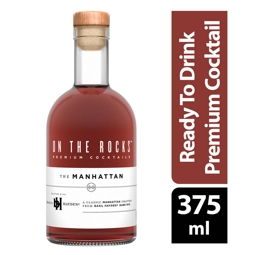 On The Rocks Basil Hayden Bourbon Manhattan Cocktail (375 ml)