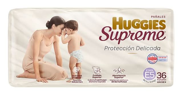 Huggies · Supreme pañales desechables, Etapa 5 (36 un)