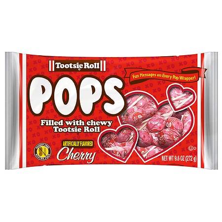 Tootsie Roll Valentine's Lollipops (cherry)