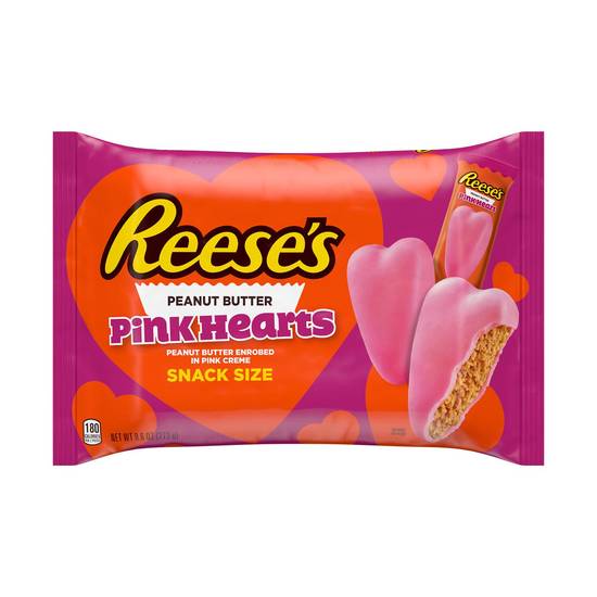Order REESE'S Peanut Butter Enrobed in White Creme Snack Size Pink Hearts, Valentine's Day Candy, 9.6 oz food online from CVS store, OCEAN SPRINGS on bringmethat.com