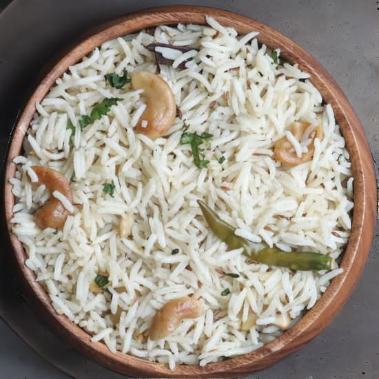 JEERA RICE WITH CASHEWS & CILANTRO