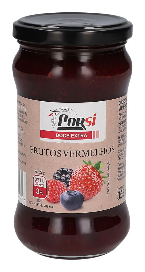 PorSi - Doce extra frutos vermelhos, 350 g