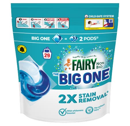 Fairy Non Bio Big One Washing Liquid Capsules (29 pack)